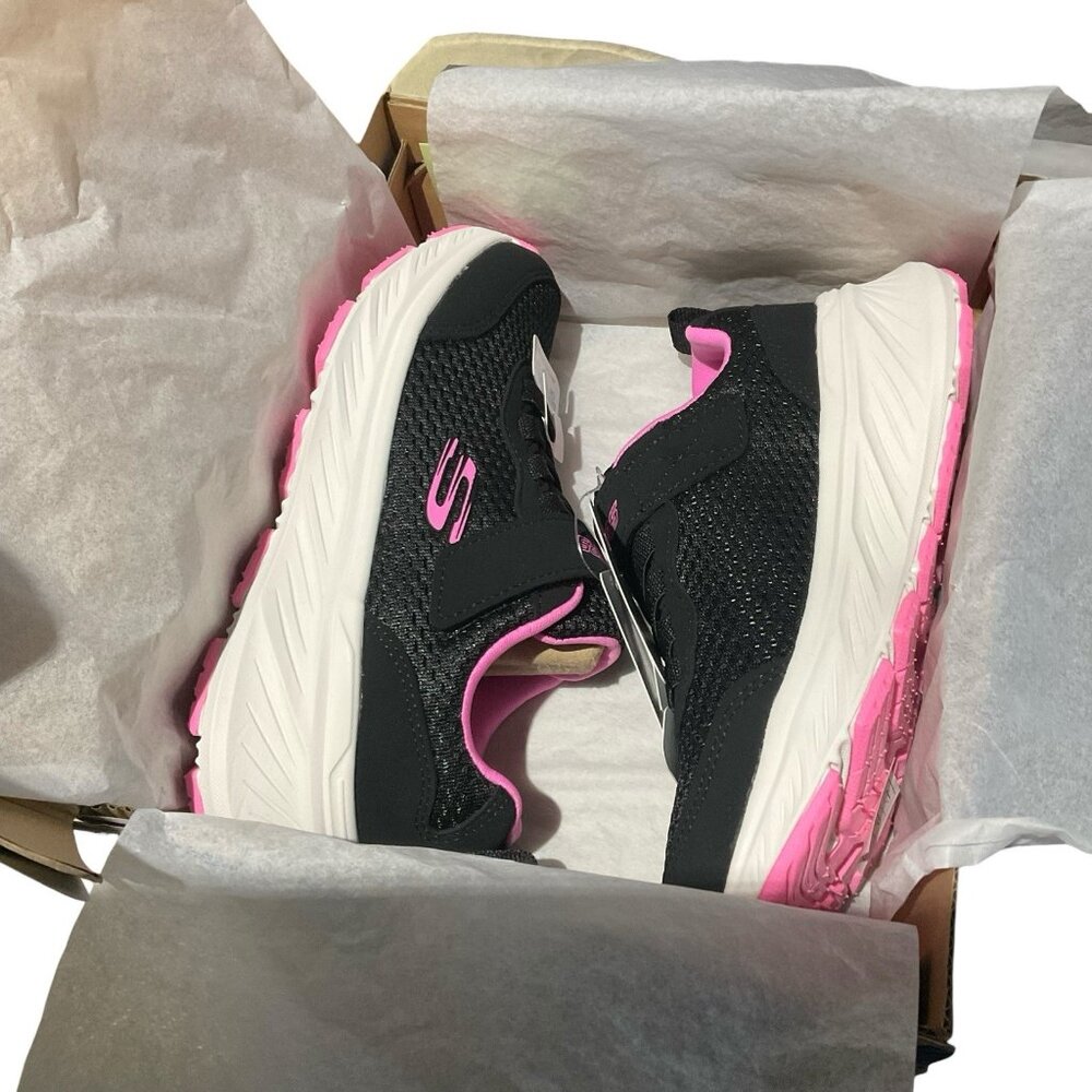 Skechers Girl’s Black/pink Running Shoes  Edgeride - Smooth Journey Size 12.5 - Picture 5 of 8